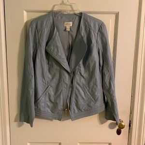 Chico Light Blue Faux Leather Jacket